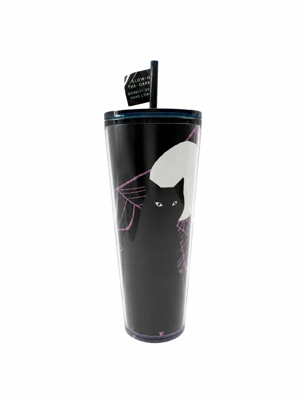 Starbucks 2021 Halloween Glow-in-the-Dark Black Cat Cold Cup Tumbler 24oz